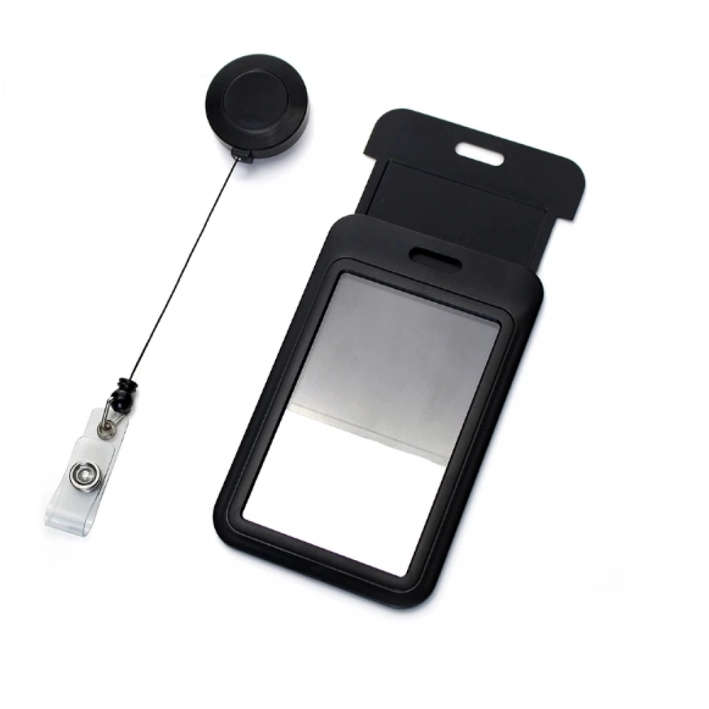 1pc Hospital Retractable Plastic Badge Holder Reel Nurse Exhibition Card Holder Name Card Badge Holder Office Supplies