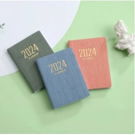 2024 A7 Mini Portable Agenda Book Diary Weekly Planner Notebooks To Do List English Notepad With Calendar School Office Supplies