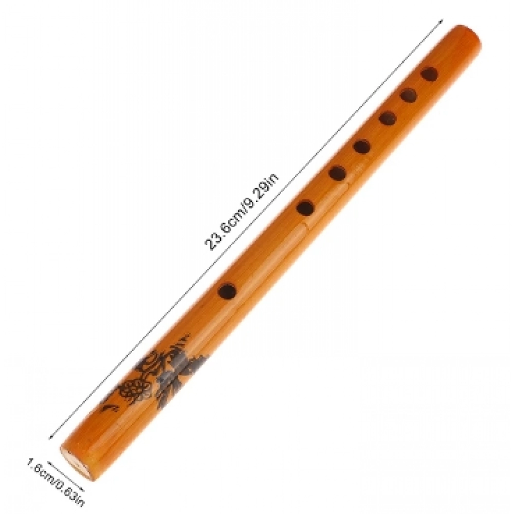Chinese Traditional 6 Holes Bamboo Flute Instrument Vertical Flute Clarinet Student Musical Instrument Wood Color For Beginner
