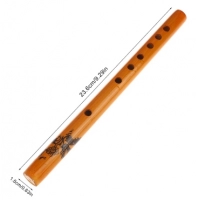 Chinese Traditional 6 Holes Bamboo Flute Instrument Vertical Flute Clarinet Student Musical Instrument Wood Color For Beginner
