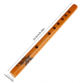 Chinese Traditional 6 Holes Bamboo Flute Instrument Vertical Flute Clarinet Student Musical Instrument Wood Color For Beginner