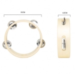 6 Inch Handbell Tambourine Metal Wooden Rattle Ball Percussion Hand Party Game Baby Toy Musical Instrument Kids Gift